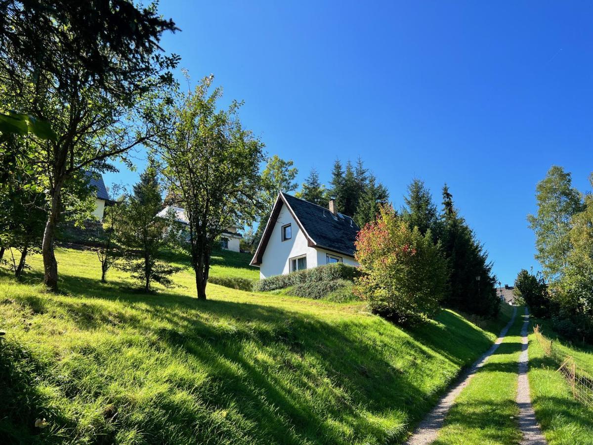 Urige Berghuette Mit Kamin Und Sauna Im Erzgebirge Nahe Schwarzwassertal Pobershau Dış mekan fotoğraf